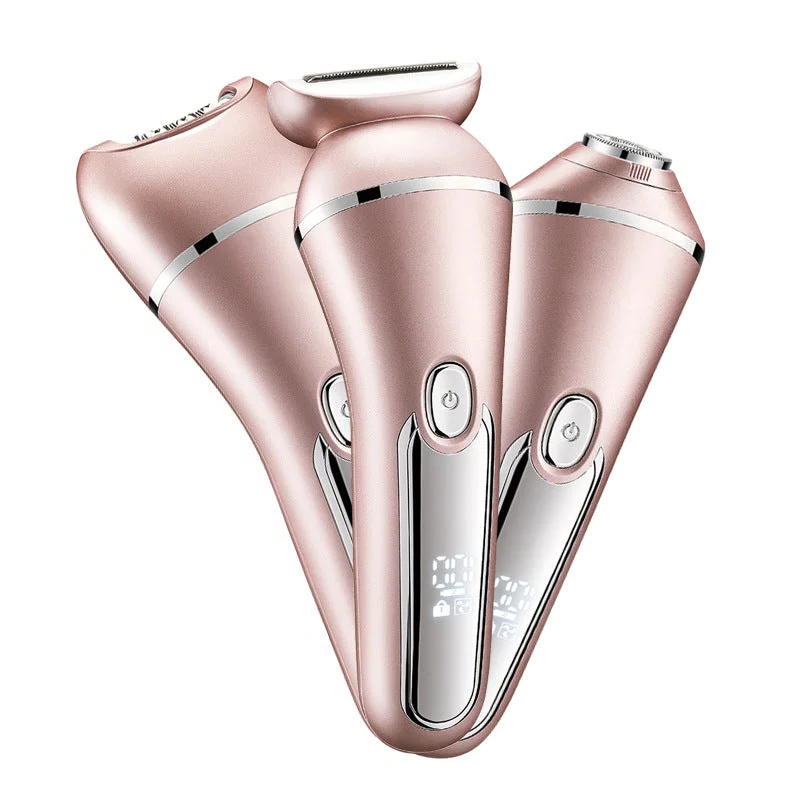 SkinGlide | 3-in-1 waterdichte elektrische scheerapparaat voor vrouwen – gezichts-, lichaams- en bikinilijnontharing