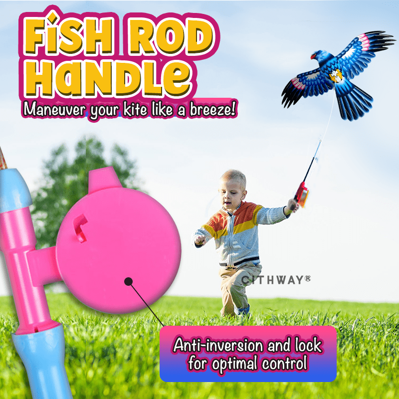 WindyWand | Hengel Kinderen Vlieger - Eenvoudige Vliegerhengel & Reel Vliegerset