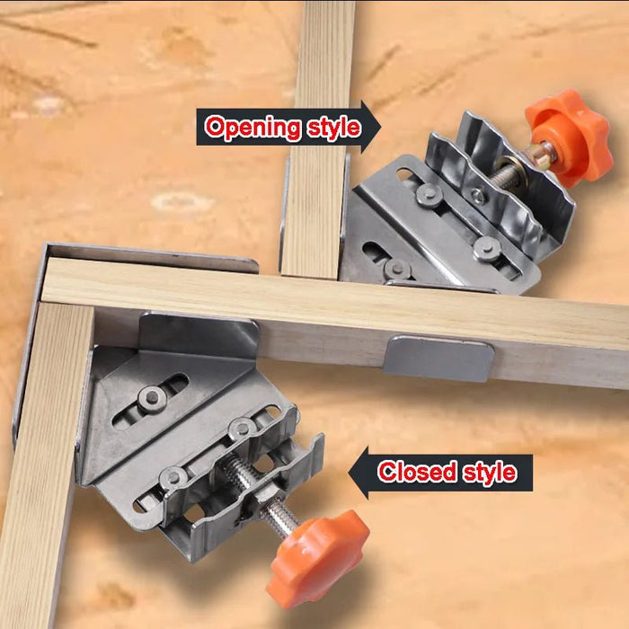 ClampRight | Haakse hoekklem-set - Heavy-Duty houtbewerking, doe-het-zelf, nauwkeurige 90° hoekklemmen