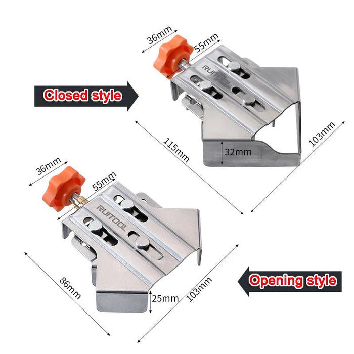 ClampRight | Haakse hoekklem-set - Heavy-Duty houtbewerking, doe-het-zelf, nauwkeurige 90° hoekklemmen