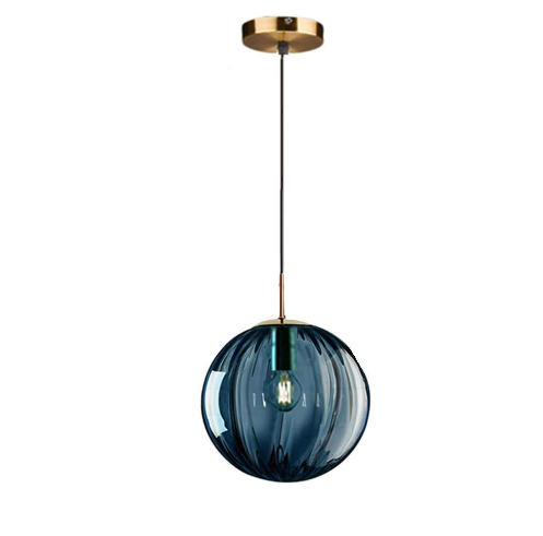 LuxeSphere | Retro luxe gegolfde globe hanglamp