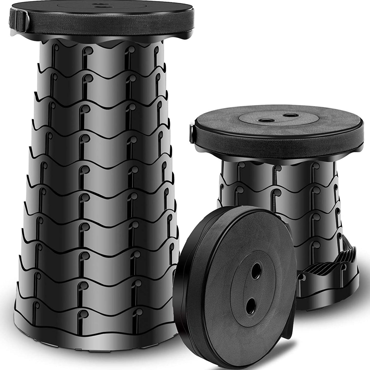 PackSit | Opvouwbare kruk – Draagbare zitplaats voor kamperen, vissen en wandelen, met verstelbare hoogte