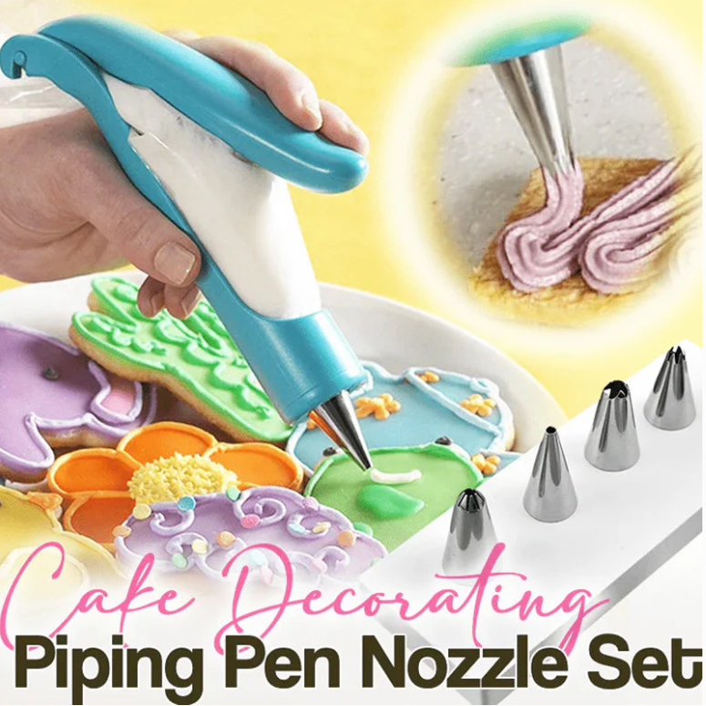 SweetStroke | Set met spuitpennen voor het decoreren van taarten – Ergonomische spuitpistool