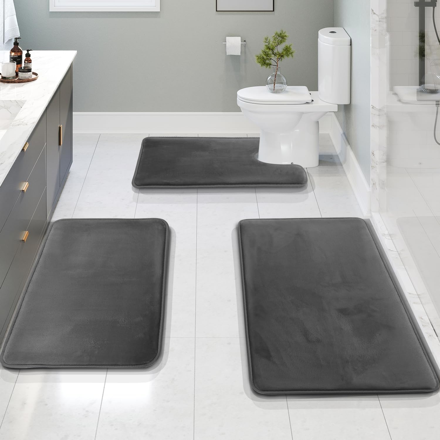 SoftSplash | Pluche badmatten van traagschuim – antislip, sneldrogende en comfortabele badmatten