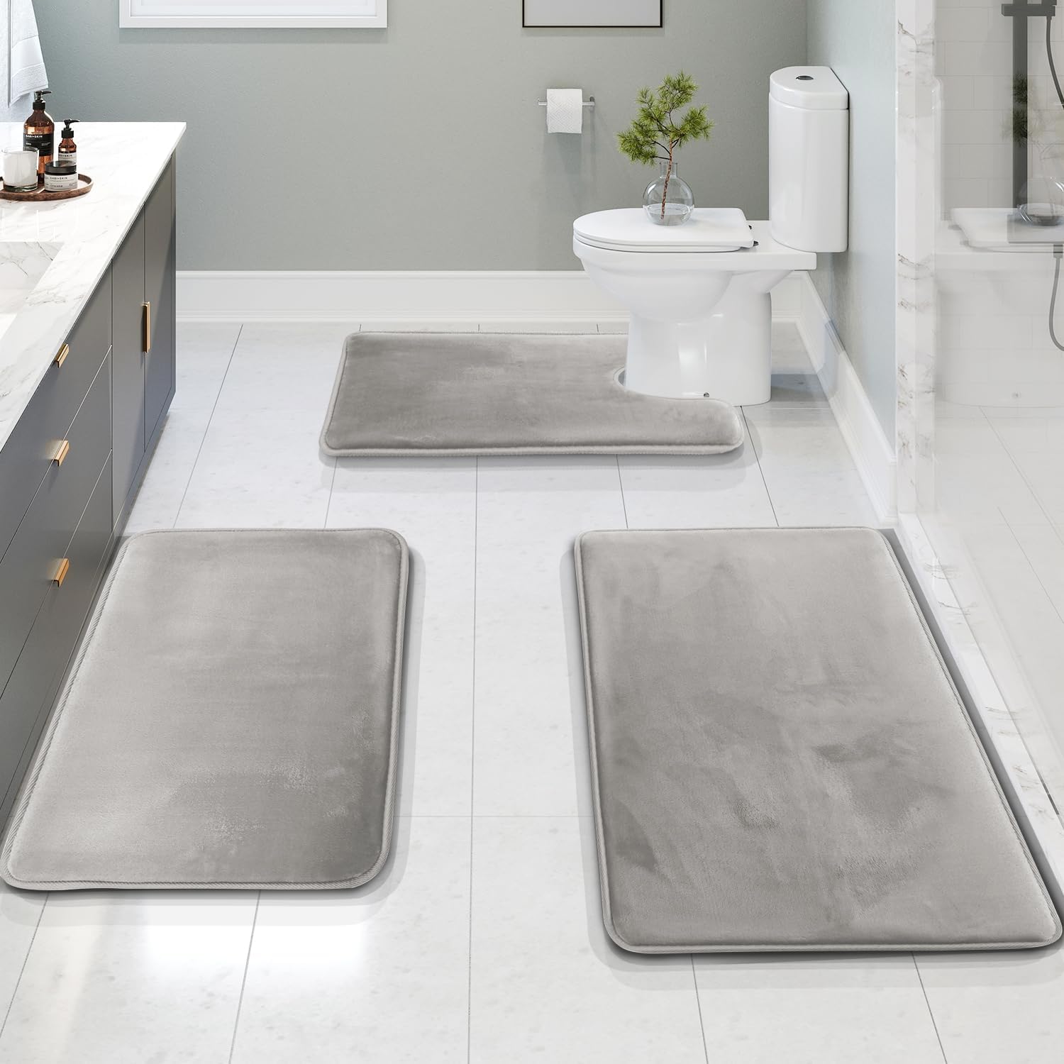 SoftSplash | Pluche badmatten van traagschuim – antislip, sneldrogende en comfortabele badmatten