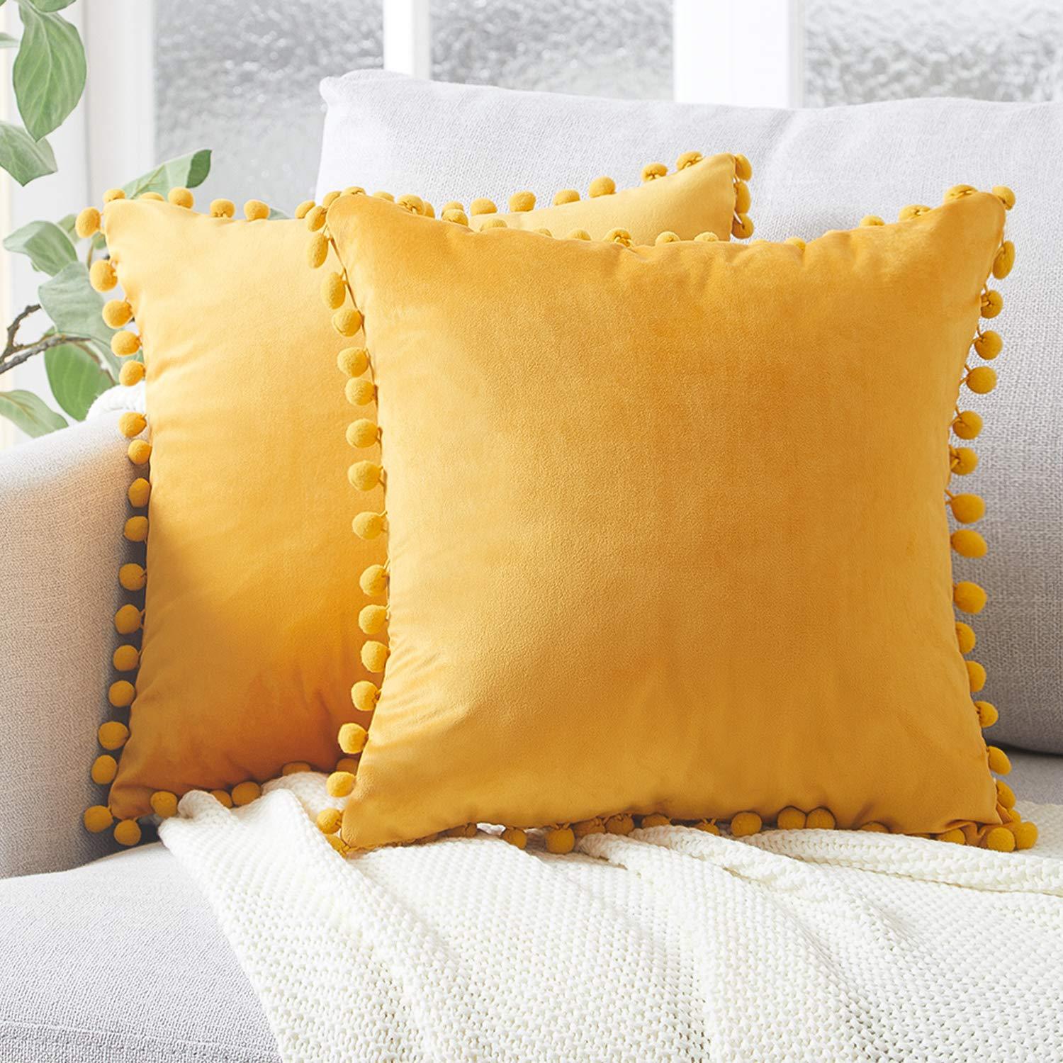PuffyWrap | Pom Pom Kussenhoezen - Decoratieve Kussenhoezen