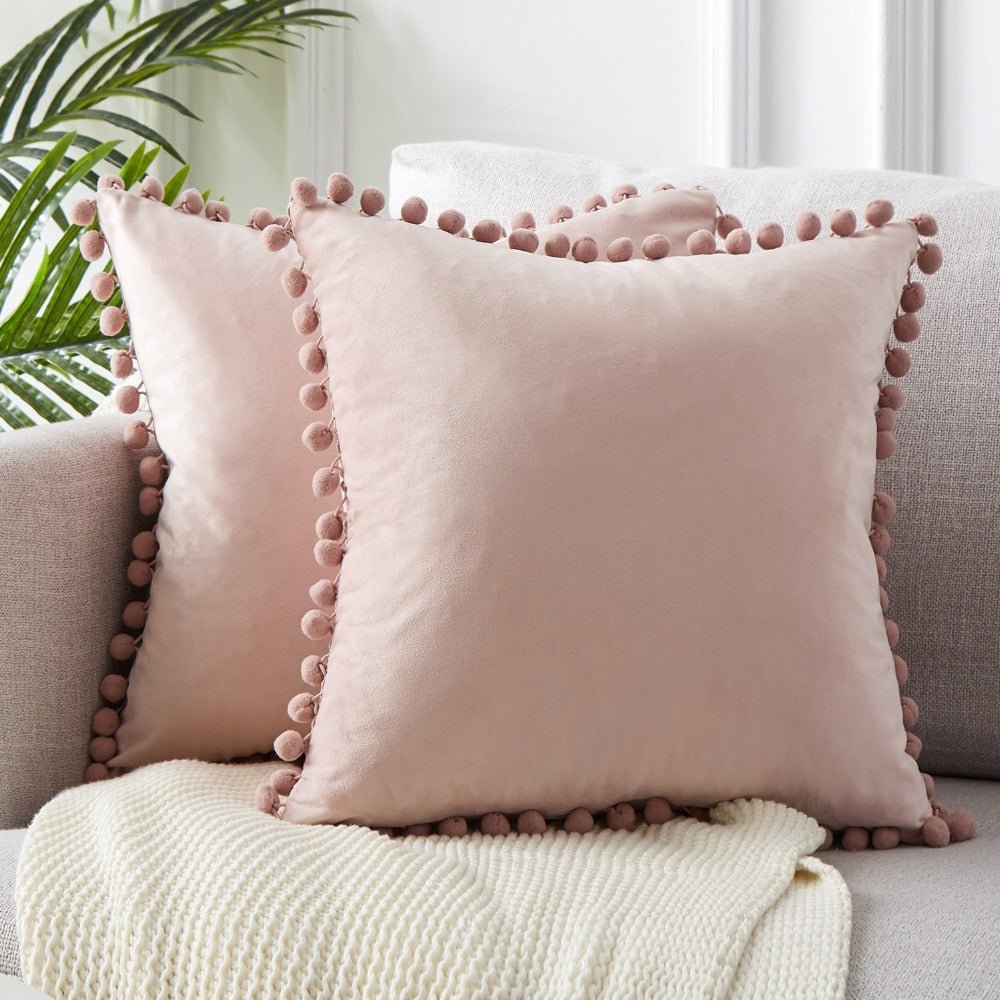 PuffyWrap | Pom Pom Kussenhoezen - Decoratieve Kussenhoezen