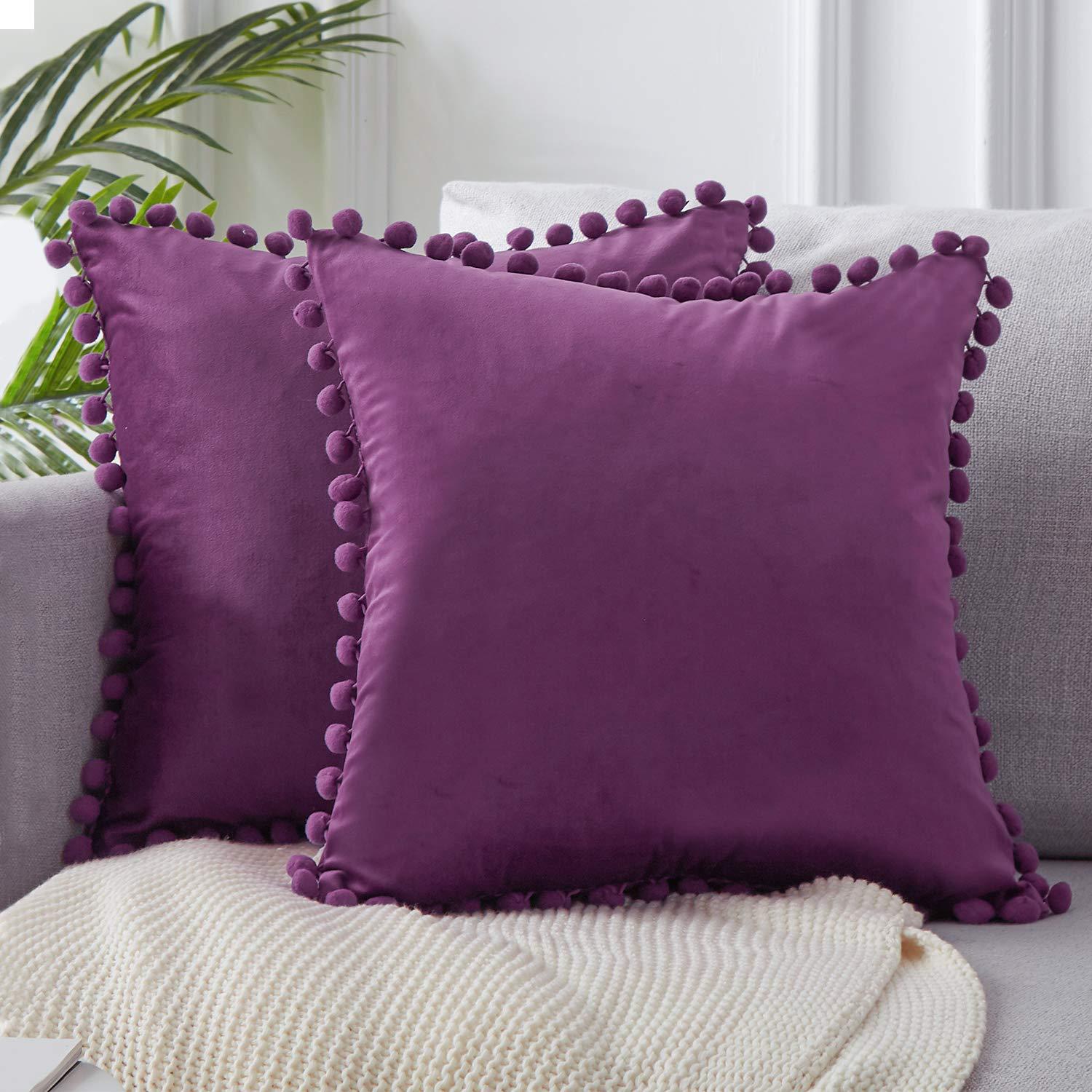 PuffyWrap | Pom Pom Kussenhoezen - Decoratieve Kussenhoezen