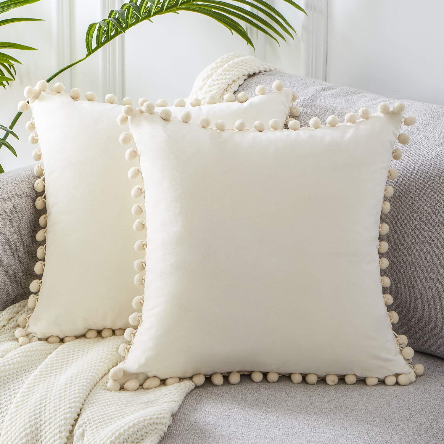 PuffyWrap | Pom Pom Kussenhoezen - Decoratieve Kussenhoezen
