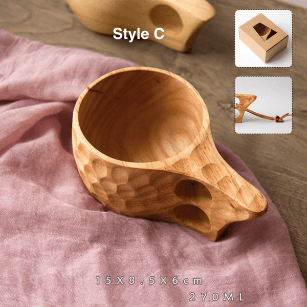 WoodSip | Draagbare houten koffiemok – reisbeker, stijlvol handgemaakt drinkgerei