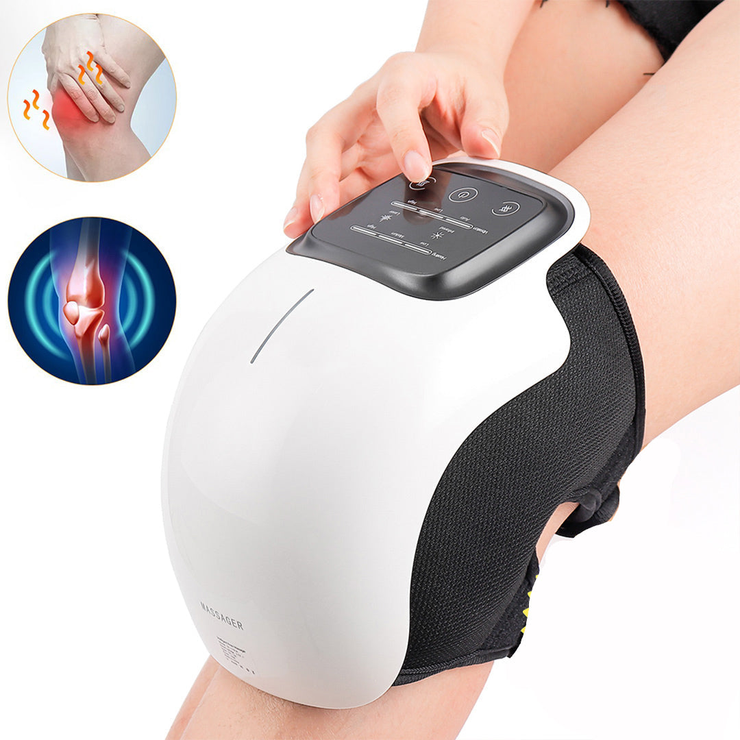 Relievo | Verwarmde kniemassageapparaat met warmtetherapie, pijnverlichting en gewrichtsherstel