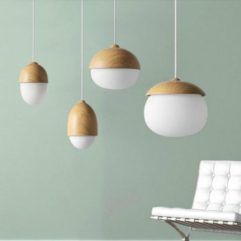 CelestialOak | Houten Eikel Hanglamp - Moderne Hanglamp met Natuurlijke Houten Accenten