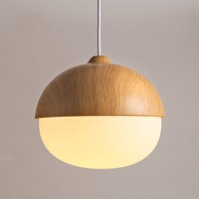 CelestialOak | Houten Eikel Hanglamp - Moderne Hanglamp met Natuurlijke Houten Accenten