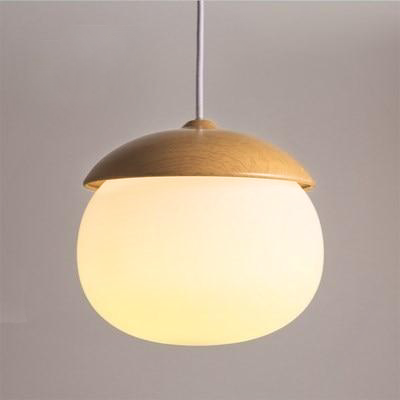 CelestialOak | Houten Eikel Hanglamp - Moderne Hanglamp met Natuurlijke Houten Accenten