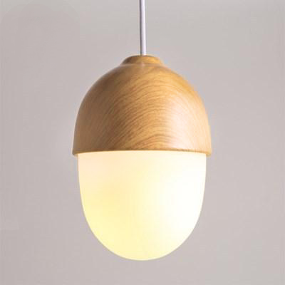 CelestialOak | Houten Eikel Hanglamp - Moderne Hanglamp met Natuurlijke Houten Accenten