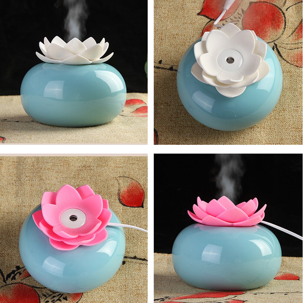Lotiscent | Lotus Aroma Luchtbevochtiger in Keramiek - Aromatherapie Diffuser & Luchtbevochtiger in Lotus-vorm