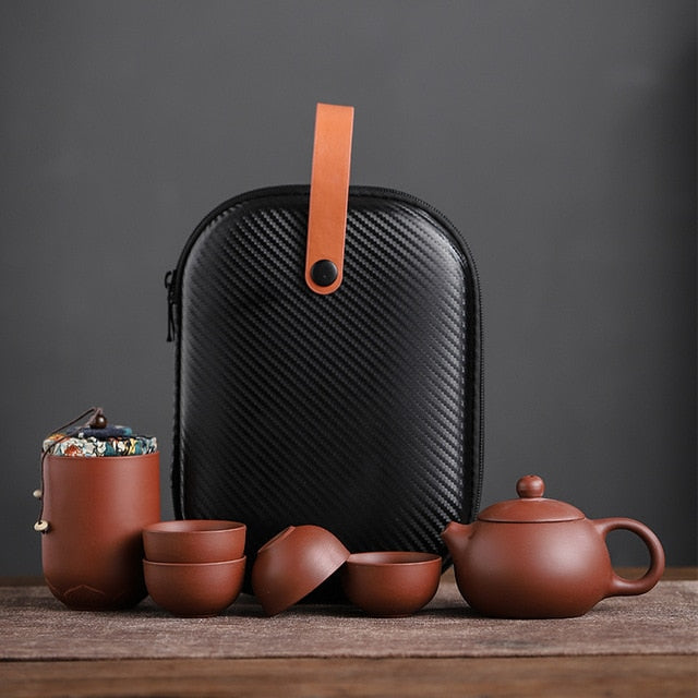 CeramiTea | Keramische theepotset met kopjes – Handgemaakte theepotset voor losse thee en thuis brouwen