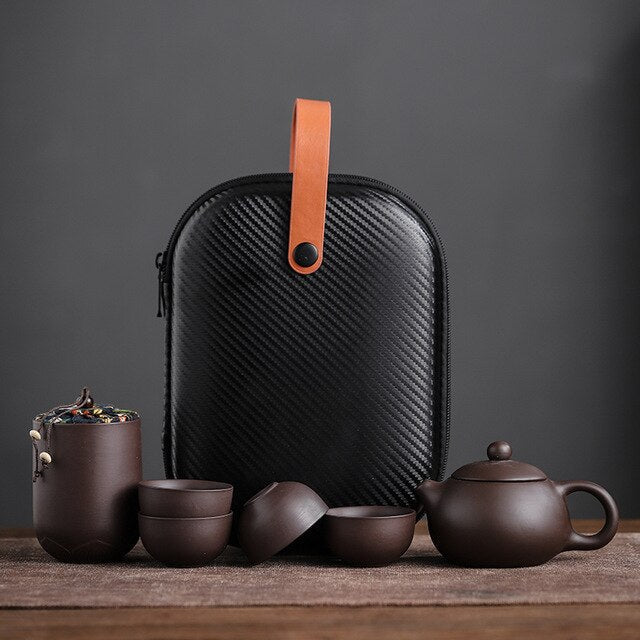 CeramiTea | Keramische theepotset met kopjes – Handgemaakte theepotset voor losse thee en thuis brouwen