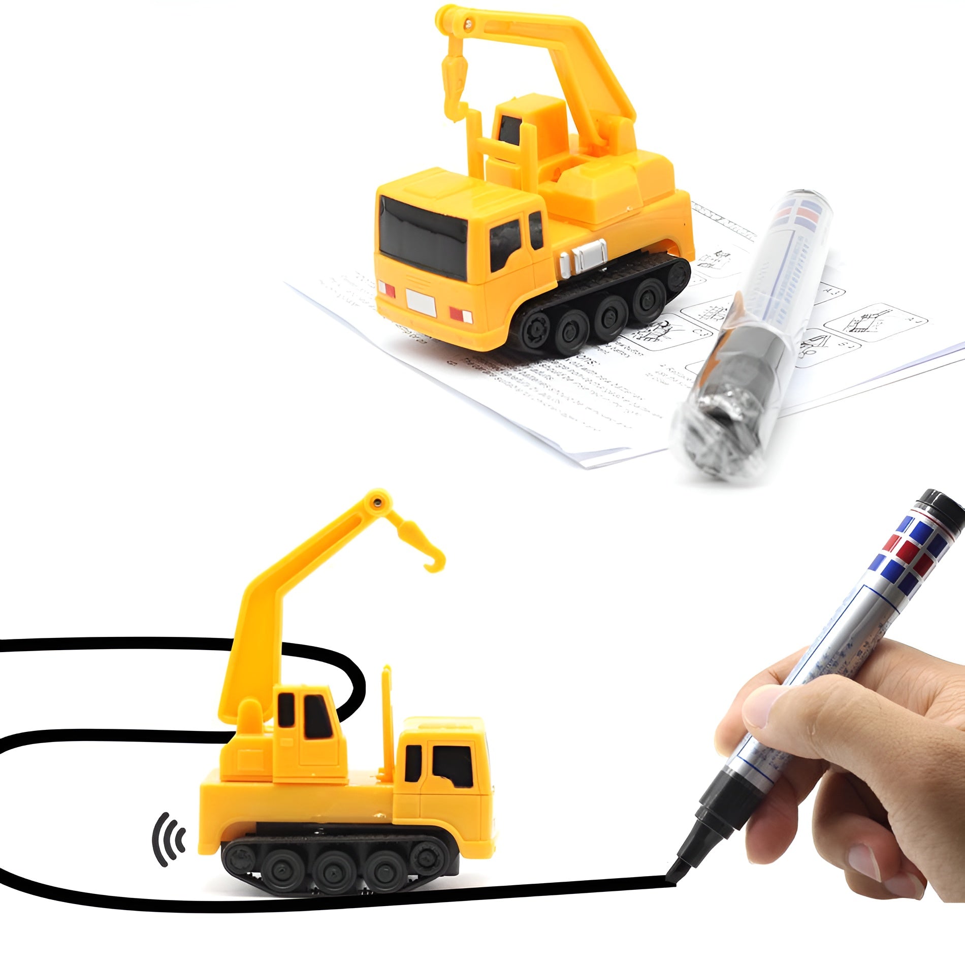 DrawZoom | Magische inductieve tekenauto voor kinderen – Creatief, leuk en leerzaam speelgoed