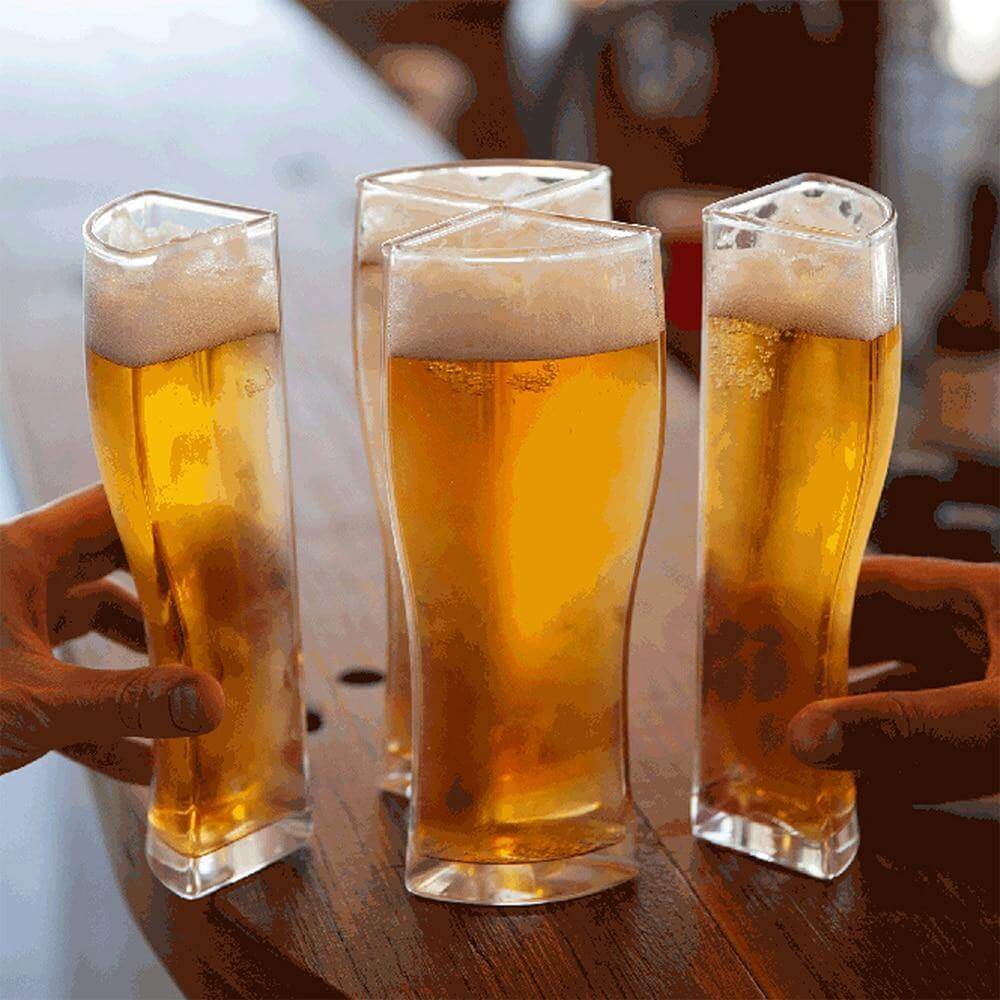 StackBrew | Modulaire bierpul voor 4 glazen – Stapelbare acryl drinkbekers voor bier, feesten