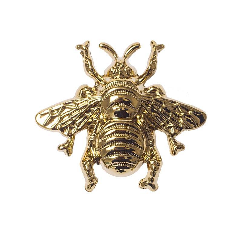 BuzzKnob | Gouden bijen ladegrepen, messing knoppen voor kasten, decoratieve meubeltrekkers voor thuis & keuken