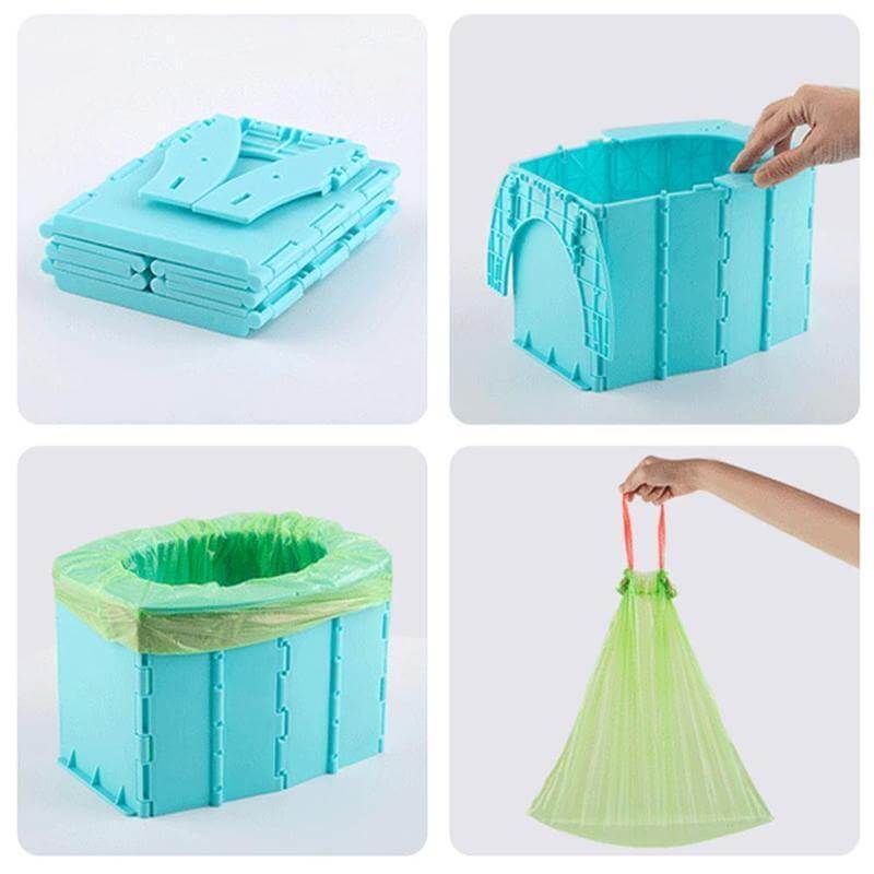 FoldLoo | Draagbaar Opvouwbaar Campingtoilet - Lichtgewicht Mobiel Openlucht Reistoilet
