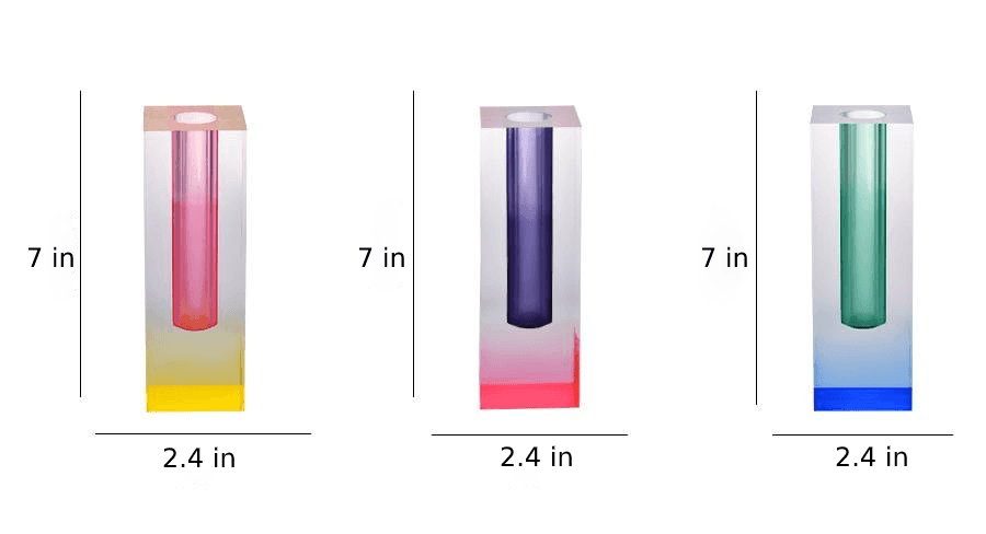 Crystalix | Moderne Acryl Prisma Vaas - Helder Geometrisch Ontwerp voor Binnenhuisdecoraties & Bloemstukken