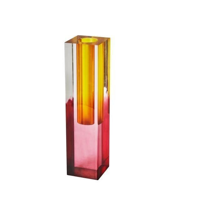 Crystalix | Moderne Acryl Prisma Vaas - Helder Geometrisch Ontwerp voor Binnenhuisdecoraties & Bloemstukken