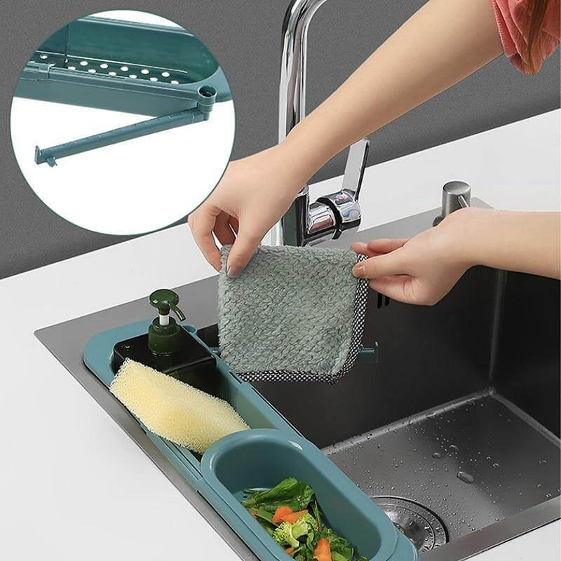 SinkStretch | Verstelbaar Over-de-spoelbak rek - Uitbreidbaar Keuken Spoelbak Organiser