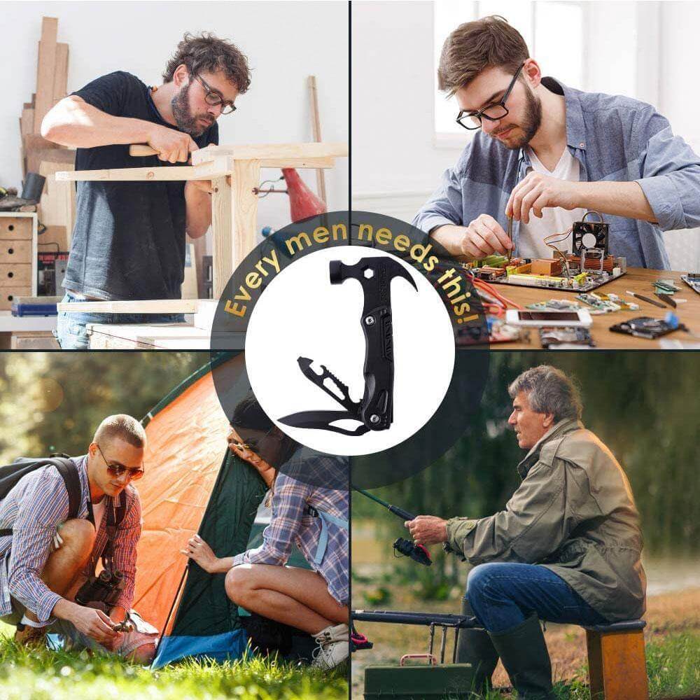 TactiSteel | 14-in-1 Roestvrij Staal Multi-Tool - Draagbaar Outdoor Survival Gereedschap