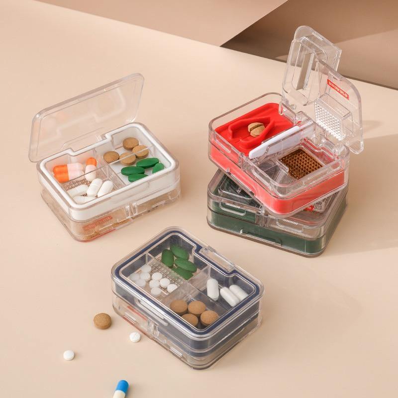 PillMate | Mini draagbare pillensnijder en opbergdoos – Reisvriendelijke medicijnorganizer