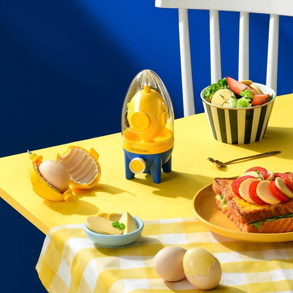 Eggonaut | Ruimteschip Eiwit-Eigeel Mixer – Handmatige Eiwitklopper, Gemakkelijk te trekken touw
