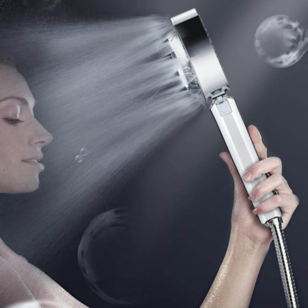 HydroSuds | Tweezijdige zeepdispenser met hoge druk douchekop - efficiënte waterbesparende handheld spa douche