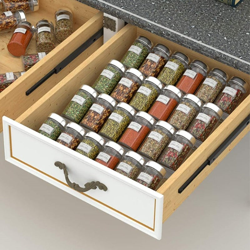 SpiceStack | Acryl kruiden organizer voor lade, keuken opslag, verstelbaar rek