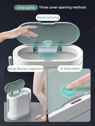 QuickBin | Bewegingssensor afvalbak – Automatische 10 liter plastic afvalbak voor de keuken
