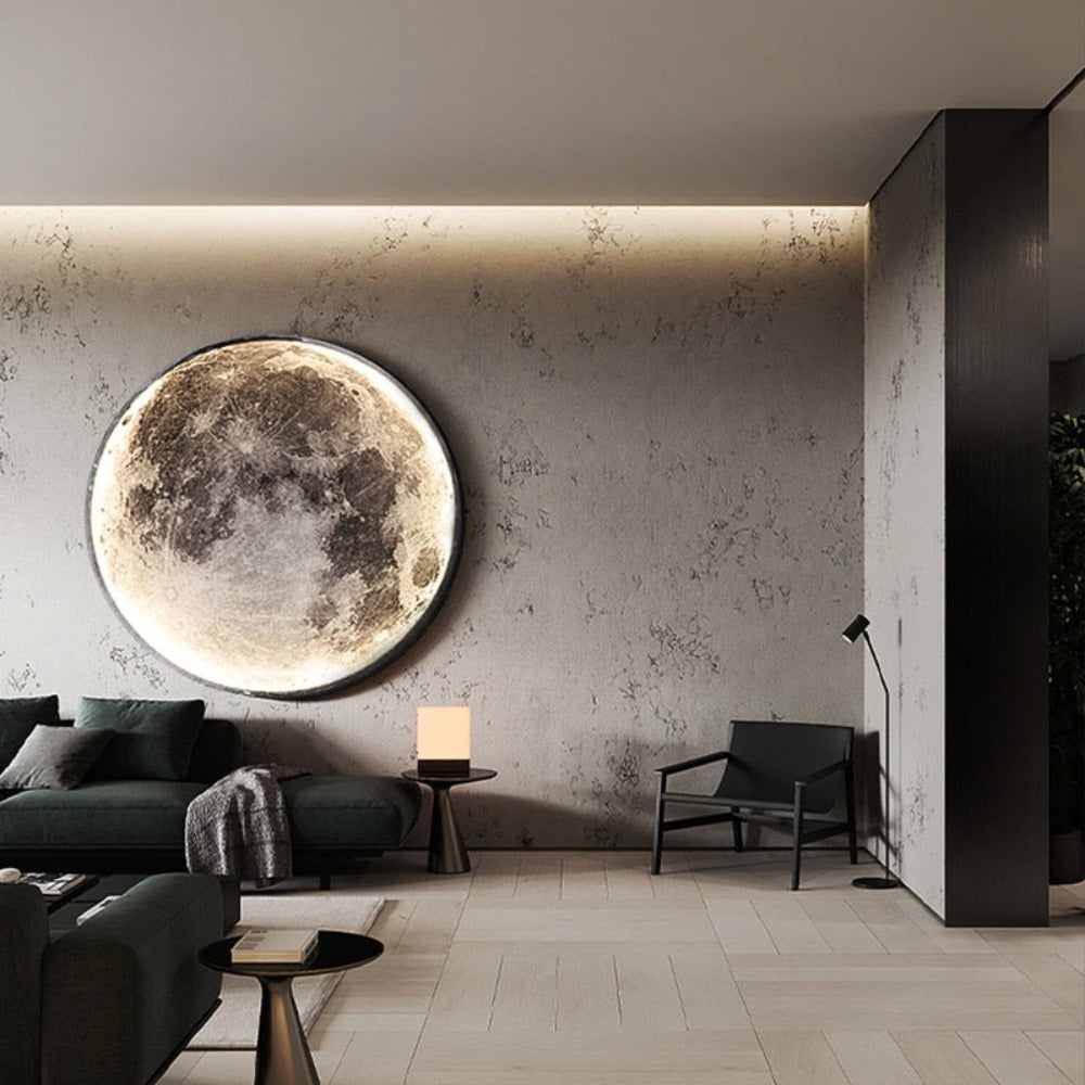 Lunara | 3D LED Moon Ceiling Light – Modern Decorative Lighting for Bedroom & Living Room