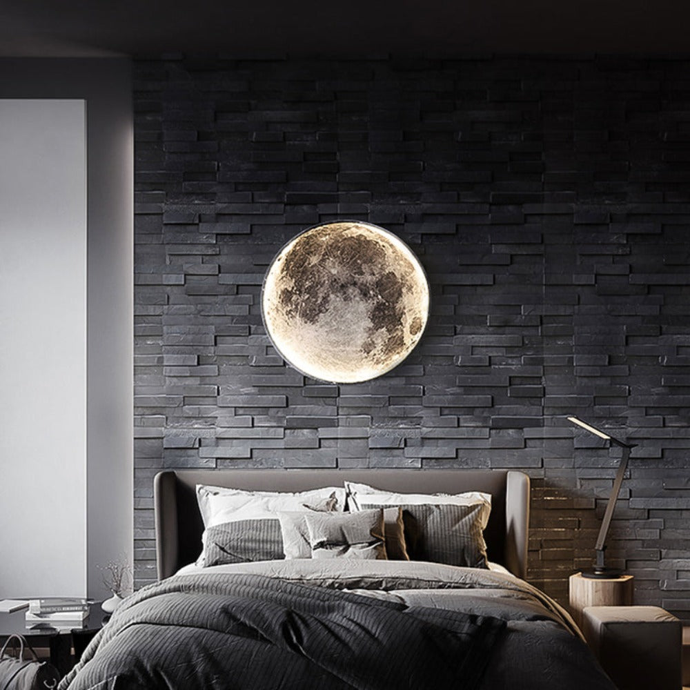 Lunara | 3D LED Moon Ceiling Light – Modern Decorative Lighting for Bedroom & Living Room