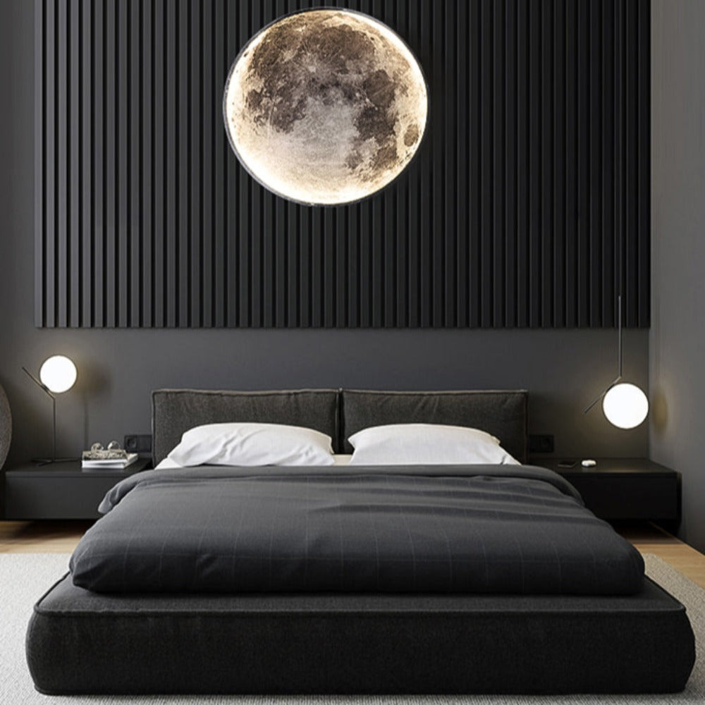 Lunara | 3D LED Moon Ceiling Light – Modern Decorative Lighting for Bedroom & Living Room