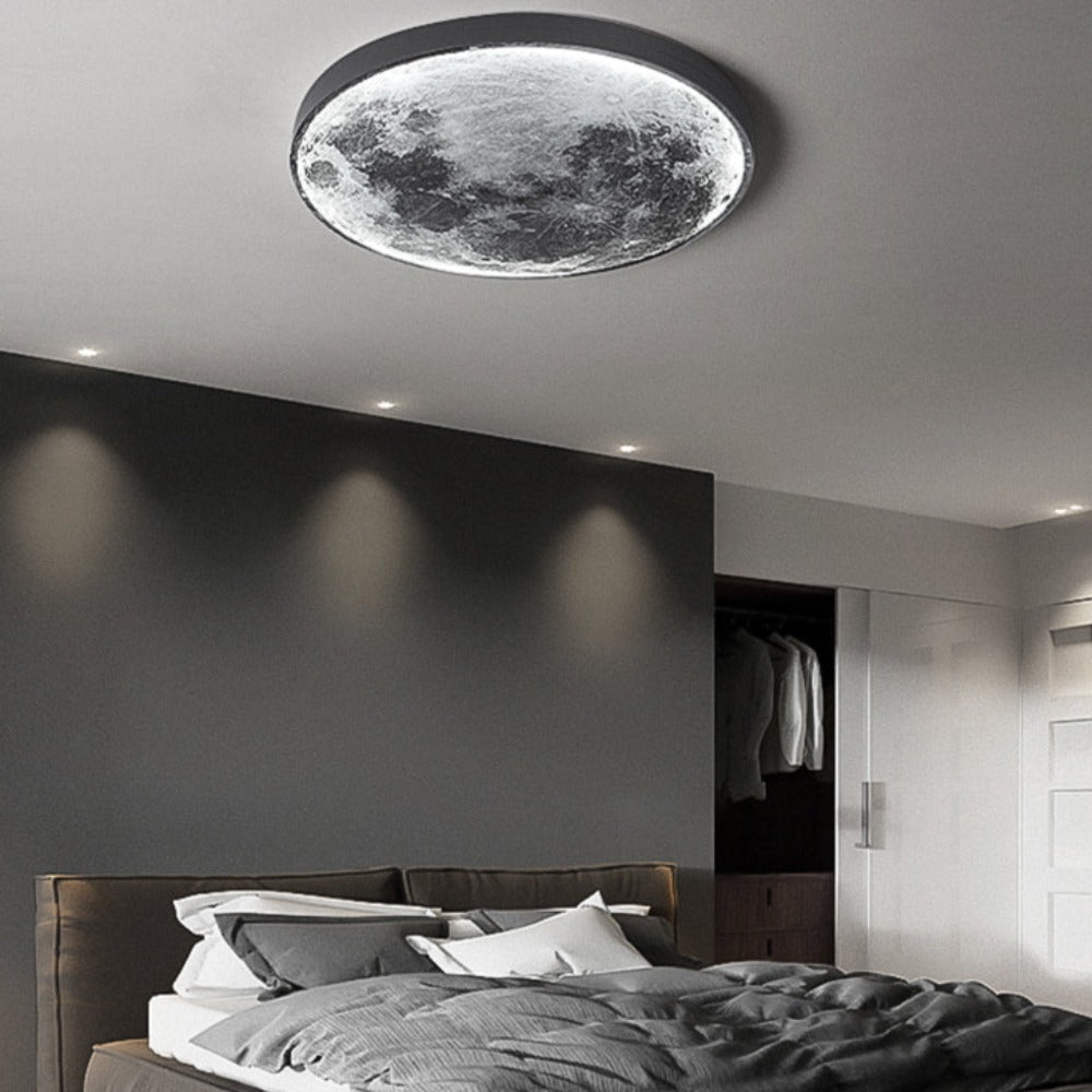 Lunara | 3D LED Moon Ceiling Light – Modern Decorative Lighting for Bedroom & Living Room