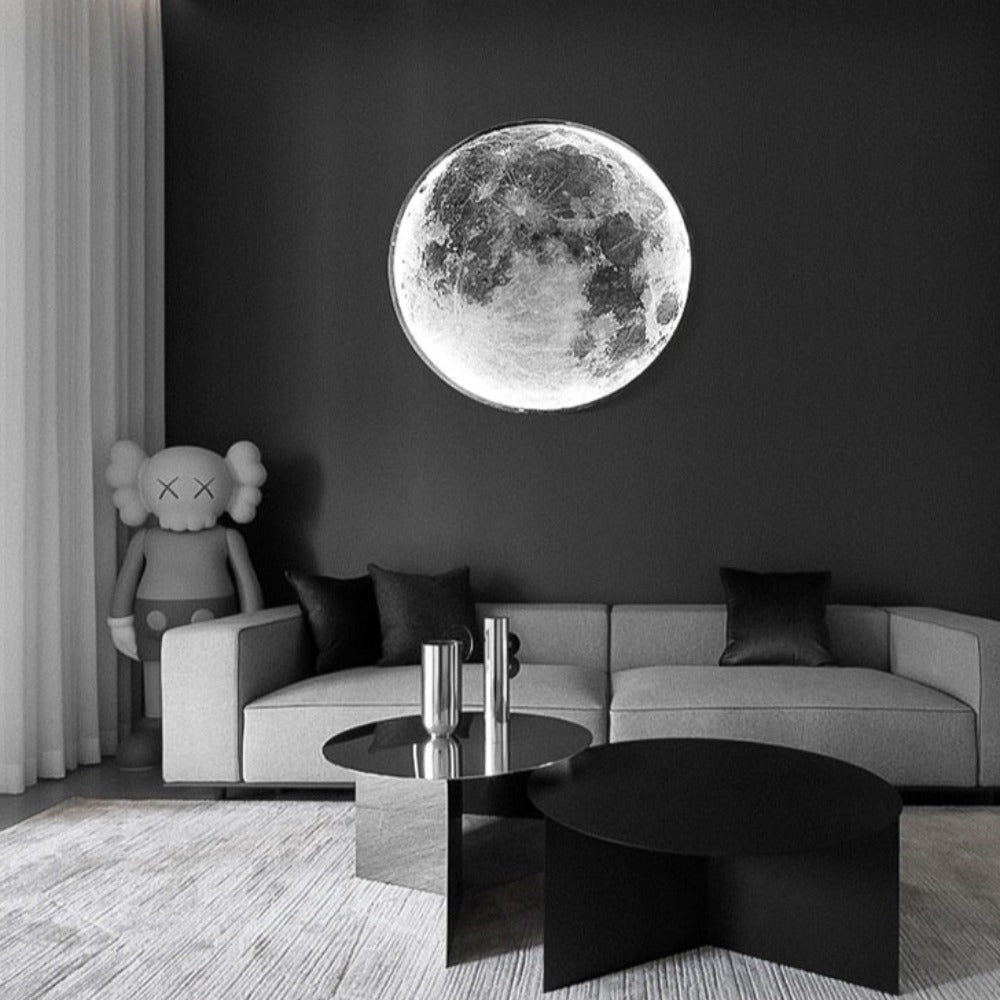 Lunara | 3D LED Moon Ceiling Light – Modern Decorative Lighting for Bedroom & Living Room