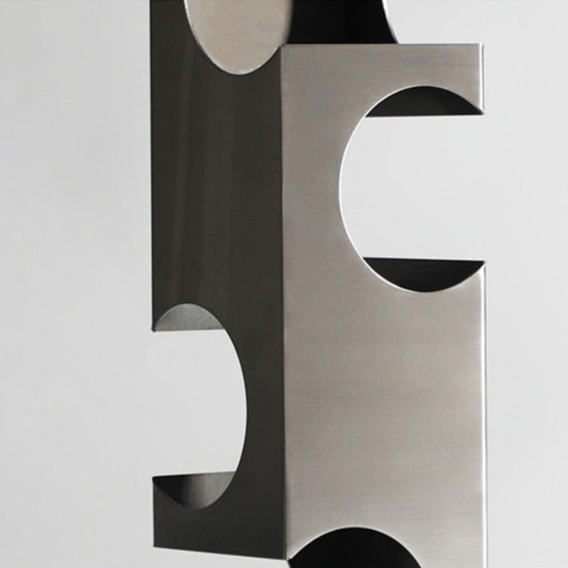 VinoCurve | Curves metalen wijnrek - tafelmodel wijnfleshouder, moderne decoratieve wijnopslag