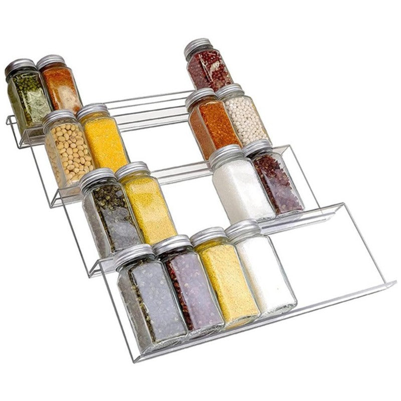 SpiceStack | Acryl kruiden organizer voor lade, keuken opslag, verstelbaar rek