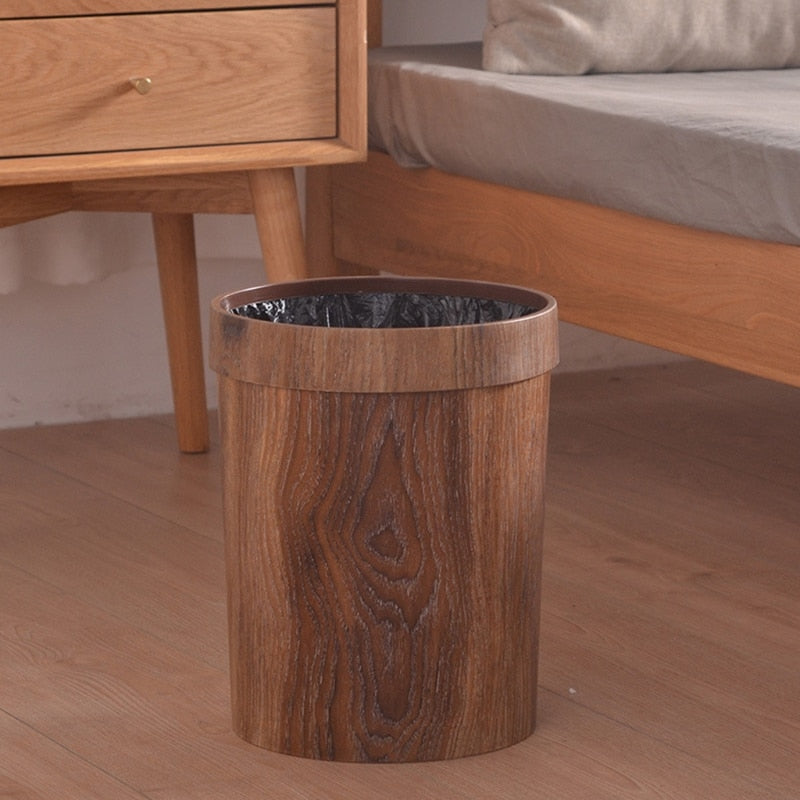 OakBin | Nordic minimalistische houten prullenbak – moderne kleine houten afvalbak