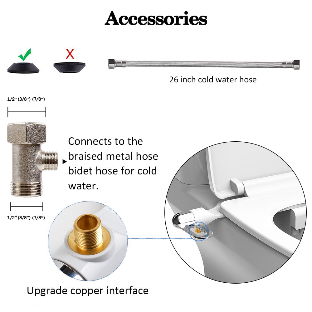 CleanJet | Ultradun Regelbaar Water Bidet - Compact, Milieuvriendelijk, Gemakkelijk Te Installeren