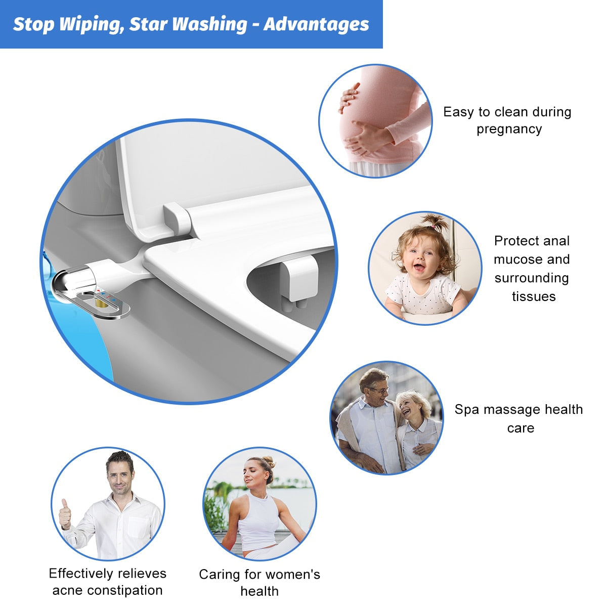 CleanJet | Ultradun Regelbaar Water Bidet - Compact, Milieuvriendelijk, Gemakkelijk Te Installeren