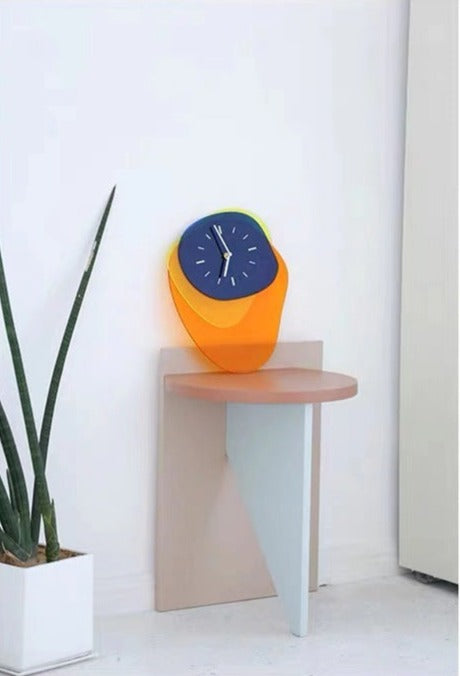 SplashClock | Inkt Gekleurde Creatieve Acryl Wandklok - Modern, Artistiek Ontwerp voor Decoratie thuis of op Kantoor