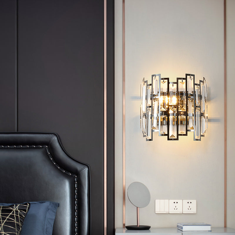 Crystelle | Modern Kristallen wandlamp - Luxe LED wandlamp voor woonkamer, badkamer, slaapkamer