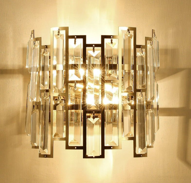 Crystelle | Modern Kristallen wandlamp - Luxe LED wandlamp voor woonkamer, badkamer, slaapkamer