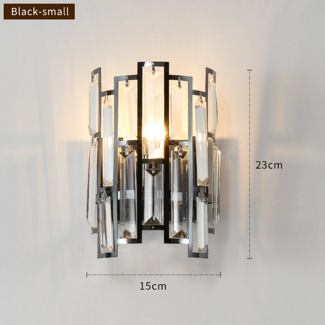 Crystelle | Modern Kristallen wandlamp - Luxe LED wandlamp voor woonkamer, badkamer, slaapkamer