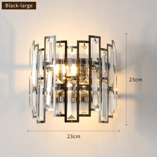 Crystelle | Modern Kristallen wandlamp - Luxe LED wandlamp voor woonkamer, badkamer, slaapkamer